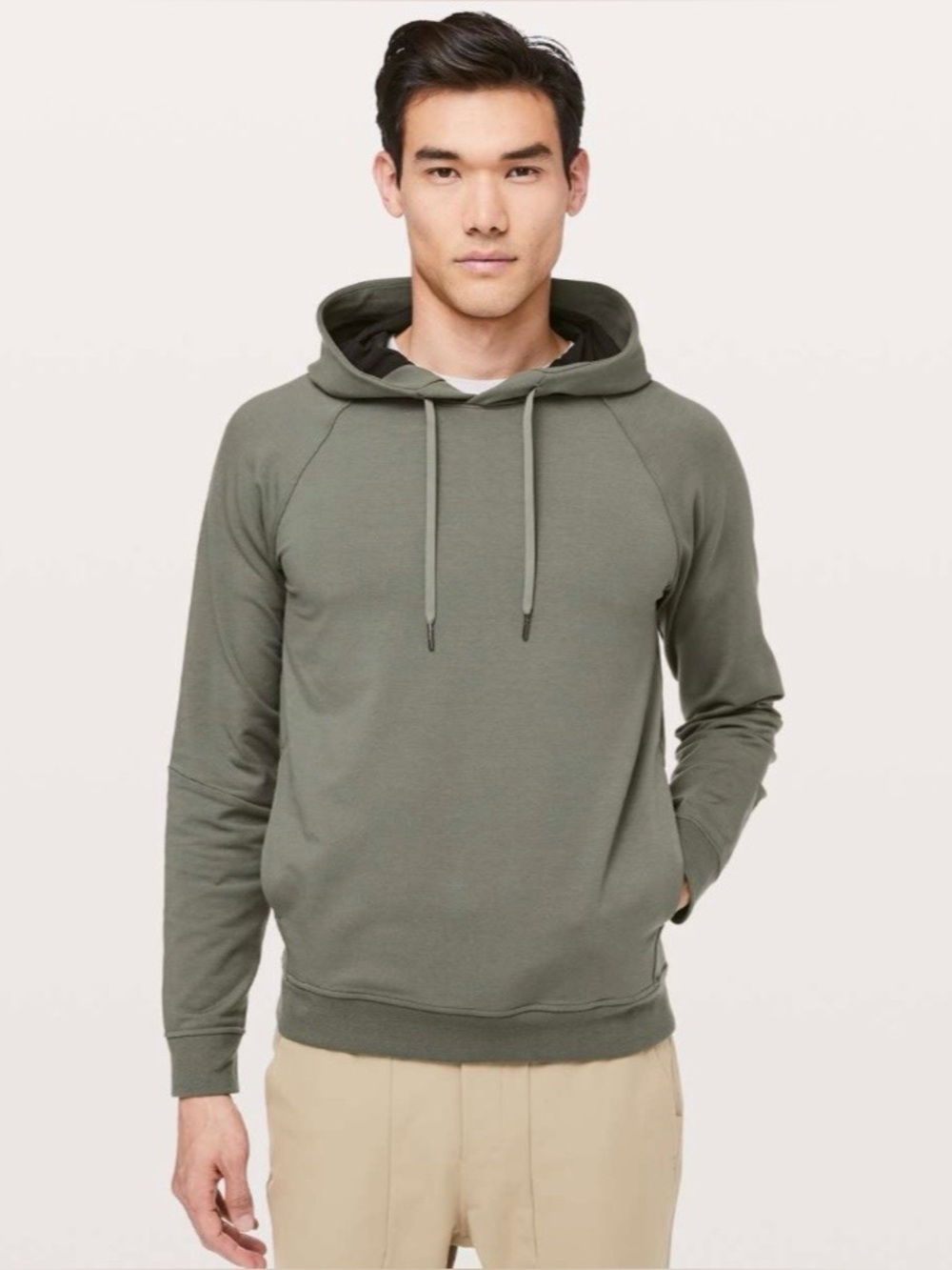 Lululemon Men’s City Sweat Pullover Hoodie Sweatshirt Lounge Jacket Grey Sage L